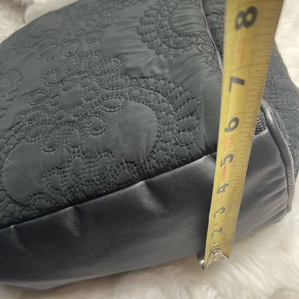 Petunia Pickle Bottom Quilted Black reversible backpack/shoulder diaper bag